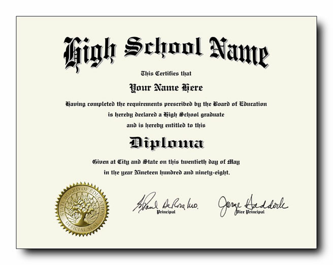 Free Printable High School Diploma Template With Seal Pdf