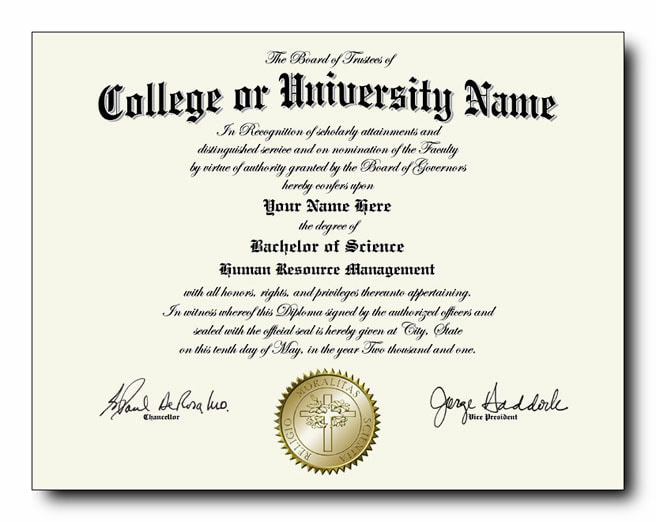 Fake College Diploma template #4