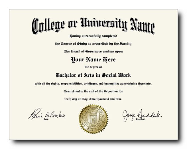 Fake College Diploma template #5