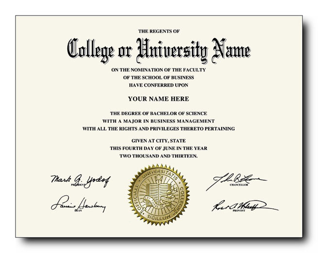 Fake College Diploma template #4 (University of California)