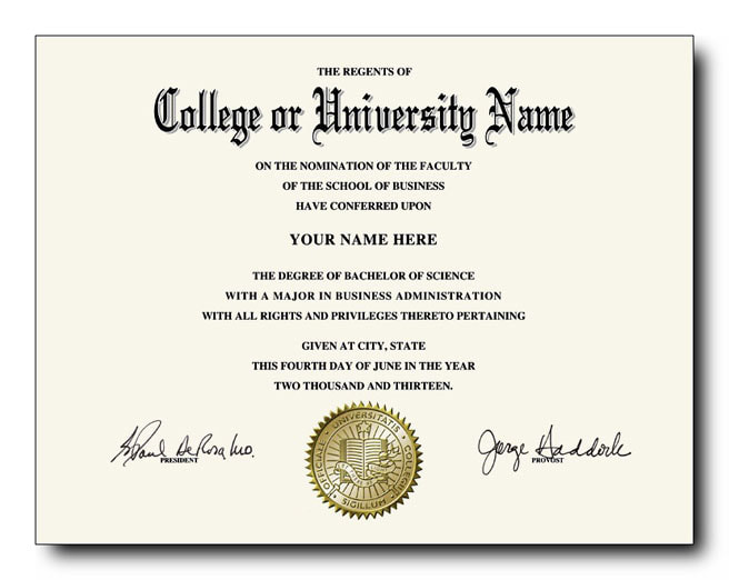 Fake College Diploma template #6