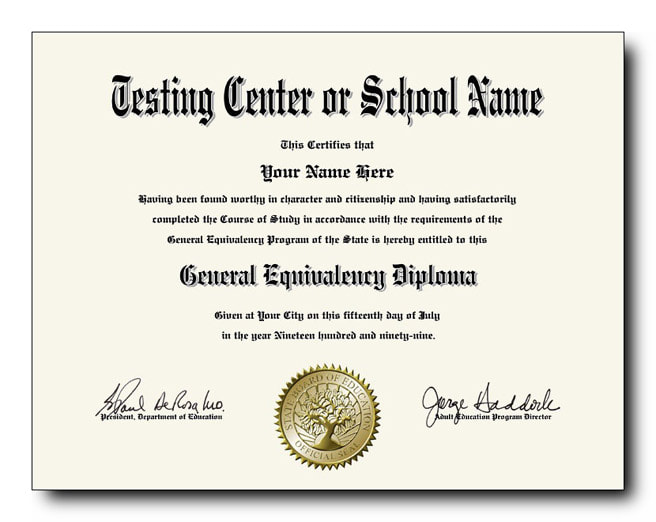 School Issued style Fake GED diploma template